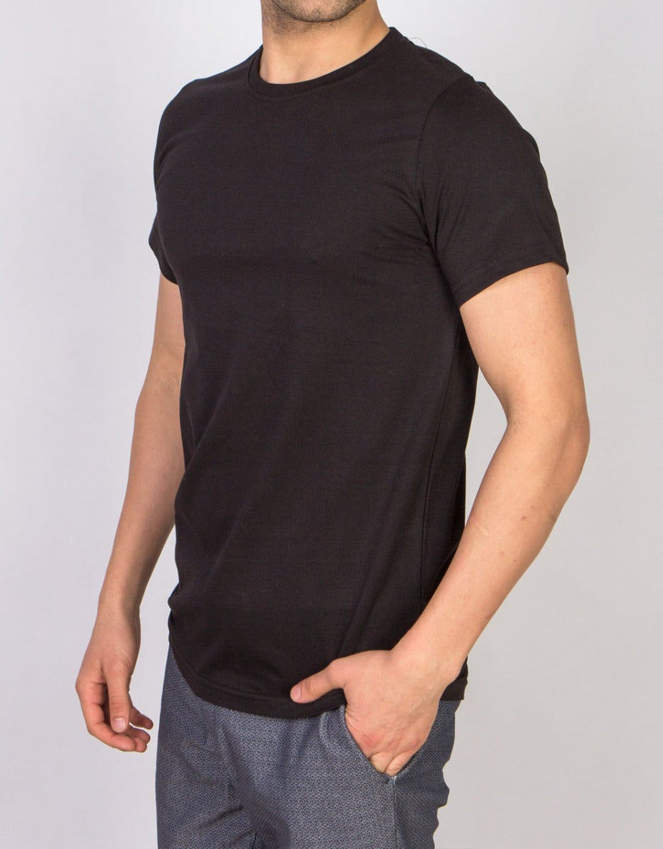 Basic T-shirt Siyah Renk 1.Kalite - istecanta.com