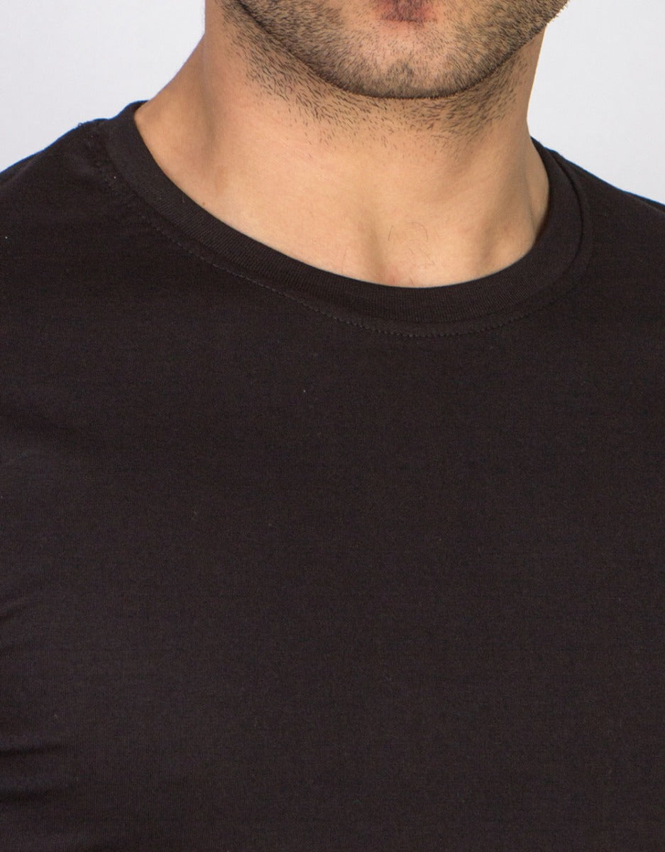 Basic T-shirt Siyah Renk 1.Kalite - istecanta.com