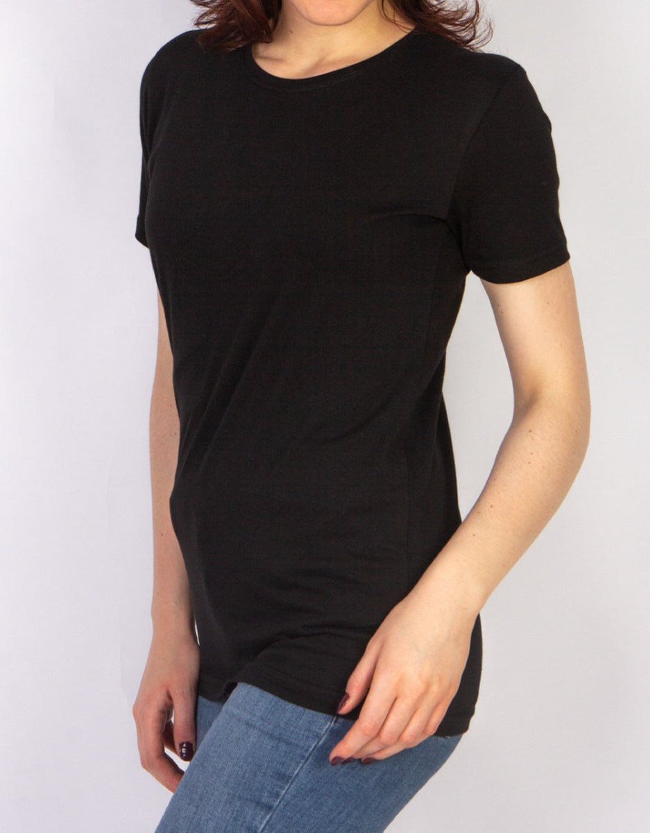 Basic T-shirt Siyah Renk 1.Kalite - istecanta.com