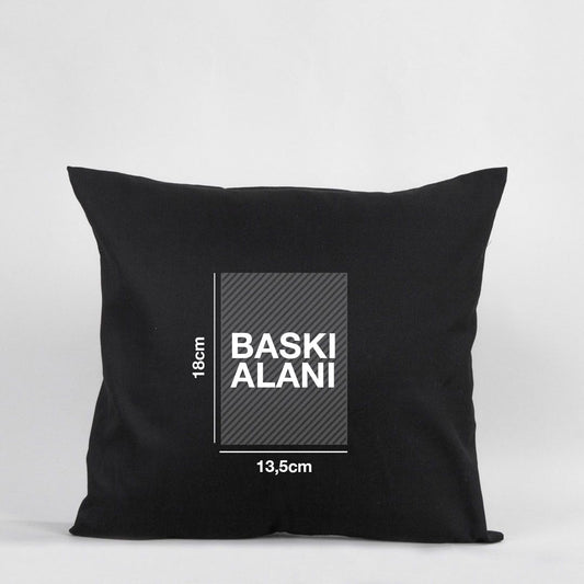 Yastık Kılıfı - Siyah (Özelleştirilebilir) - istecanta.com