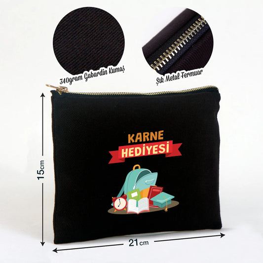 Karne Günü Star Clutch 21×15 Siyah – Metal Fermuar (Özelleştirilebilir)