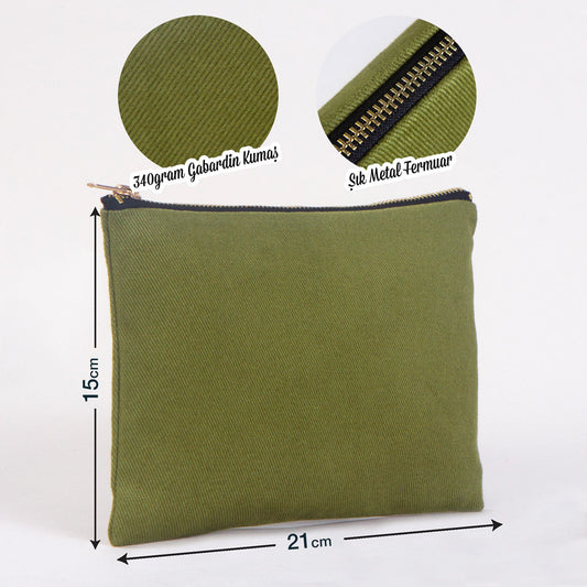 Star Clutch 21x15 Yeşil - Metal Fermuar - istecanta.com
