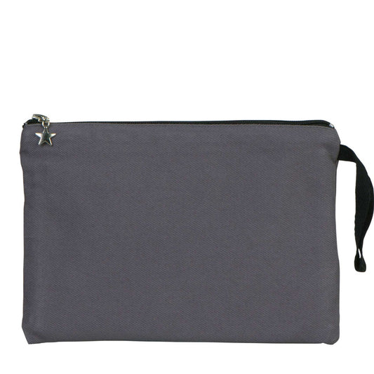 Clutch Kanvas Çanta Antrasit (25x18) Astarlı - istecanta.com