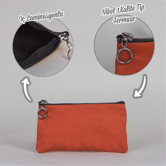 Gala Kalemlik Clutch Somon Renk 18x10 cm - istecanta.com