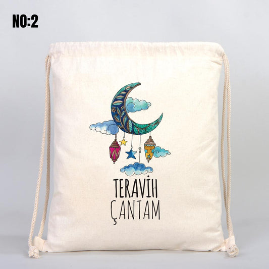 Teravih Çantası - İp Büzgülü Sırt Çantası 35x40cm - istecanta.com