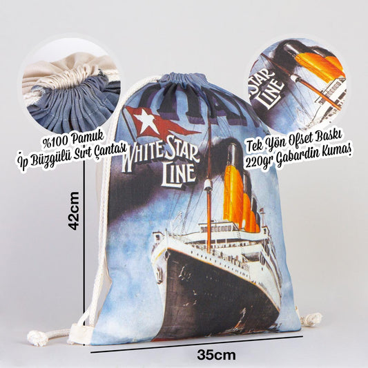 Promosyon Büzgülü Sırt Çantası Titanic - 35x42 cm - istecanta.com