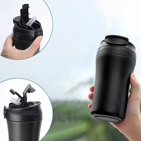 5335 Siyah Çelik Termos / 400 ml - istecanta.com