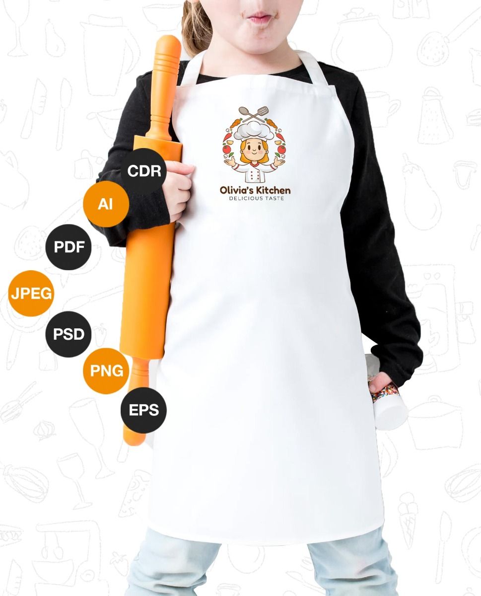 Mutfak Önlüğü Çocuk - Beyaz (Özelleştirilebilir) - istecanta.com