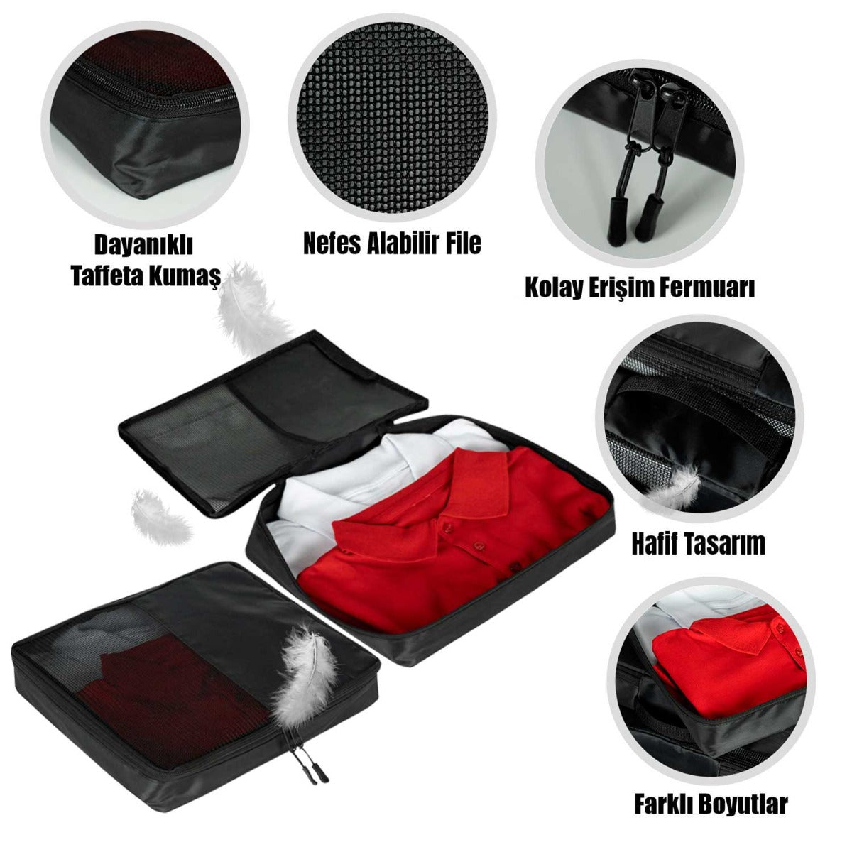 TravelNest Bavul İçi Organizer Large - Valiz Düzenleyici 39x32x6 cm - istecanta.com