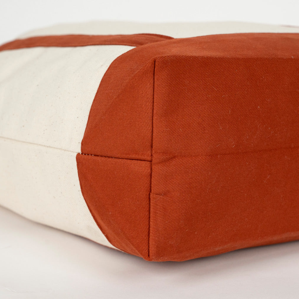 Trend Kanvas Çanta 40x35x12cm - Kiremit Renkli Kulp