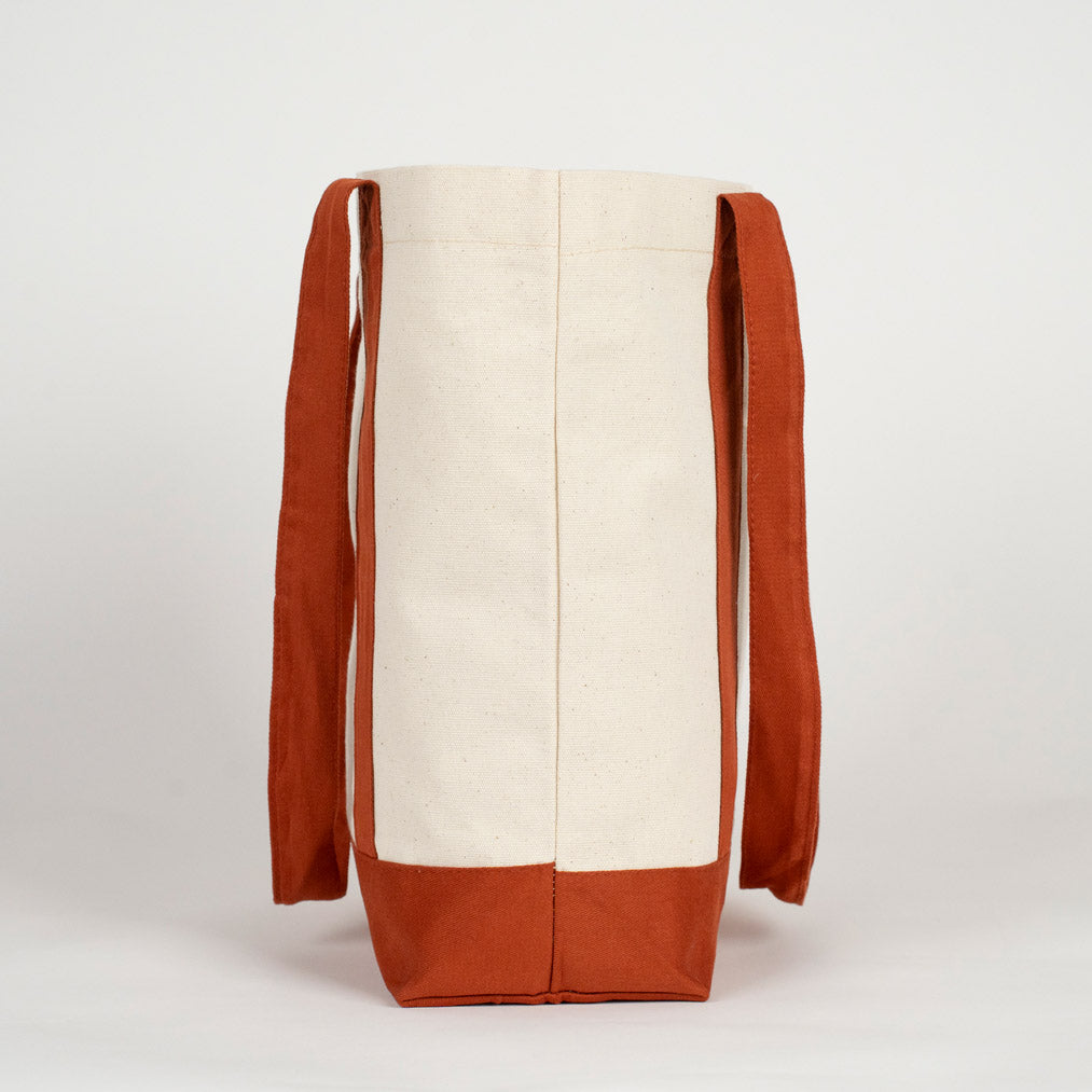 Trend Kanvas Çanta 40x35x12cm - Kiremit Renkli Kulp