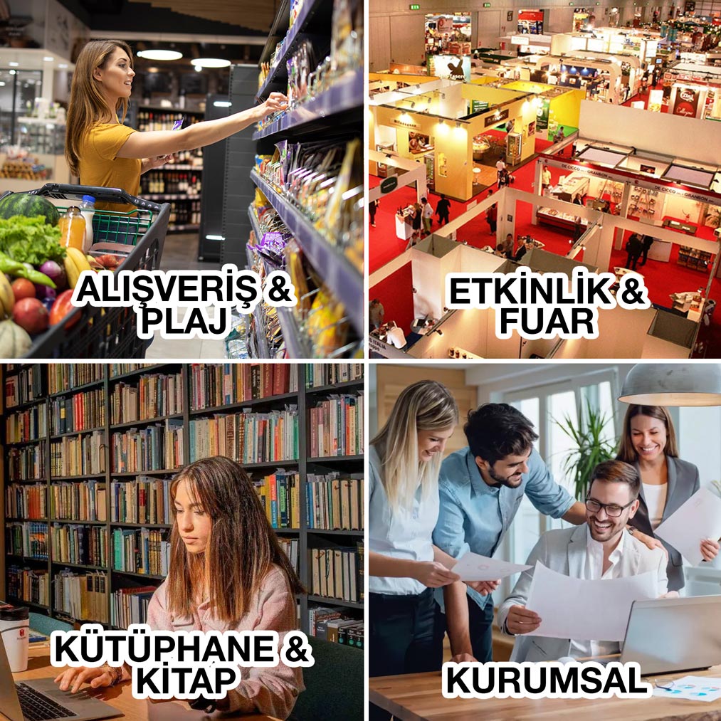 Fuar ve etkinlik için baskısız Trend kanvas çanta