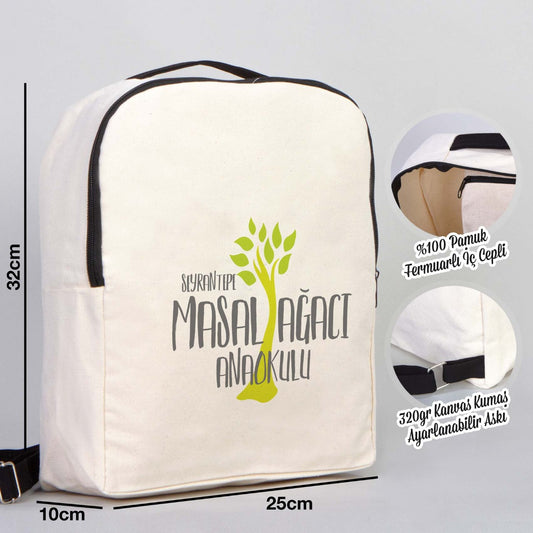 Siyah VIP Kanvas Sırt Çantası (Özelleştirilebilir) - istecanta.com