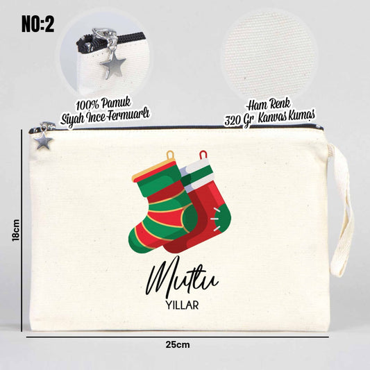 Yılbaşına Özel Baskılı El Çantası Clutch (Özelleştirilebilir) - istecanta.com