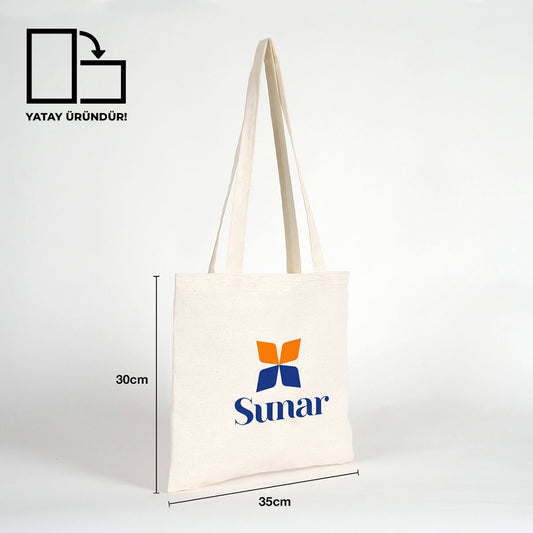 Ham Bez Yatay Omuz Askılı Çanta - 35x30 cm (Özelleştirilebilir) - istecanta.com