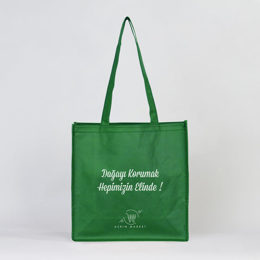 Yeşil Tela Çanta - Market Çantası - istecanta.com