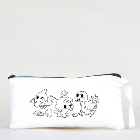 Boyanabilir Bez Kalemlik - Dinozorlar - istecanta.com