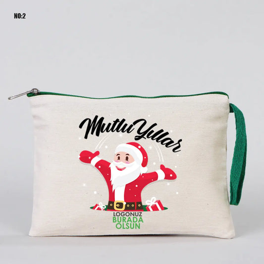 Yılbaşı Clutch 21x15 cm Yeşil Fermuar (Özelleştirilebilir)