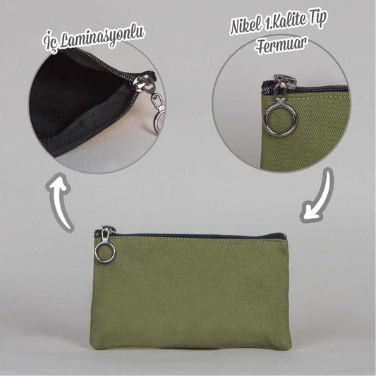 Gala Kalemlik Clutch Yeşil Renk 18x10 cm - istecanta.com