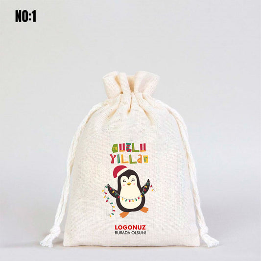 Yılbaşı Gül Kese 10x14,5 cm (Özelleştirilebilir) - istecanta.com