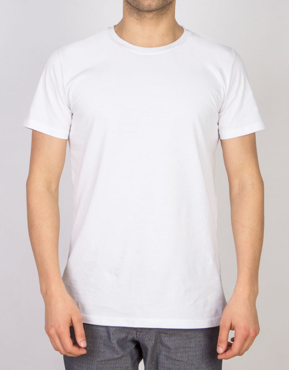 Basic T-shirt Beyaz Renk 1.Kalite - istecanta.com
