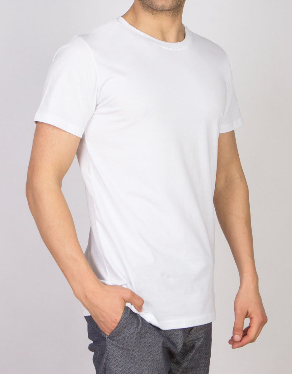 Basic T-shirt Beyaz Renk 1.Kalite - istecanta.com