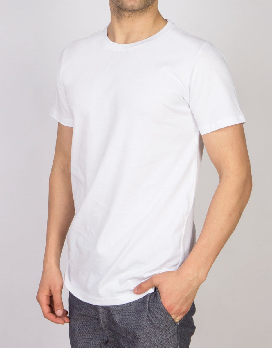 Basic T-shirt Beyaz Renk 1.Kalite - istecanta.com