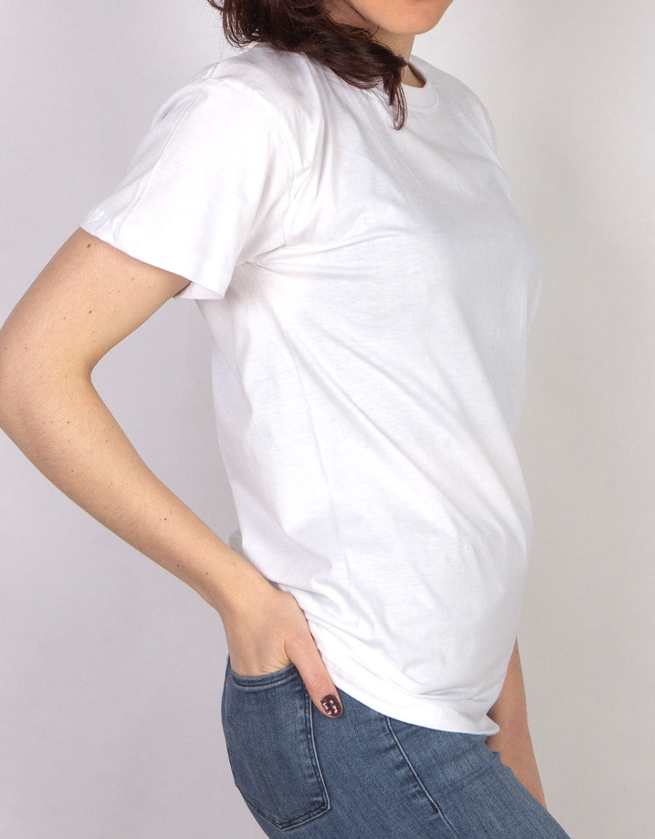 Basic T-shirt Beyaz Renk 1.Kalite - istecanta.com