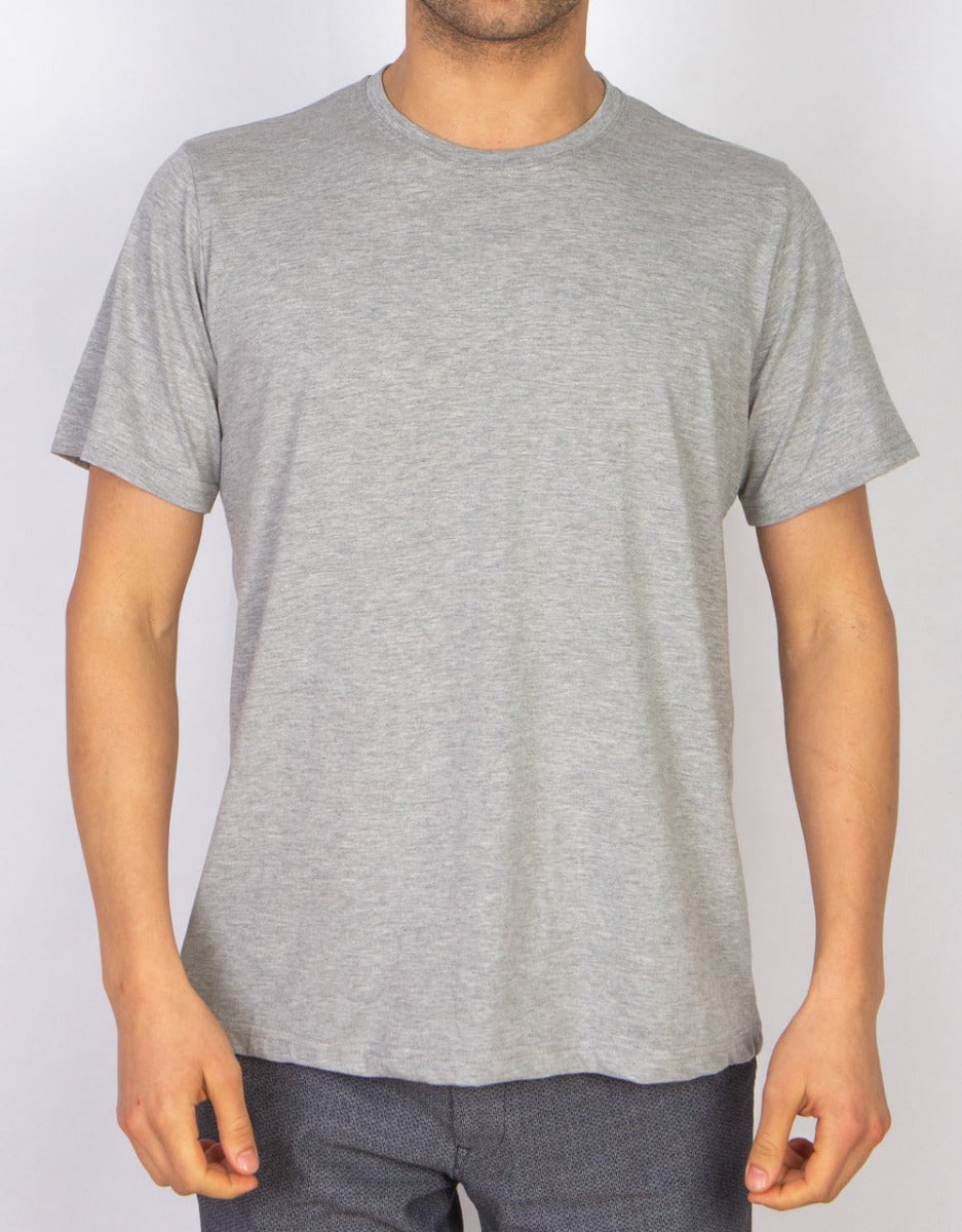Basic T-shirt Gri Renk 1.Kalite - istecanta.com