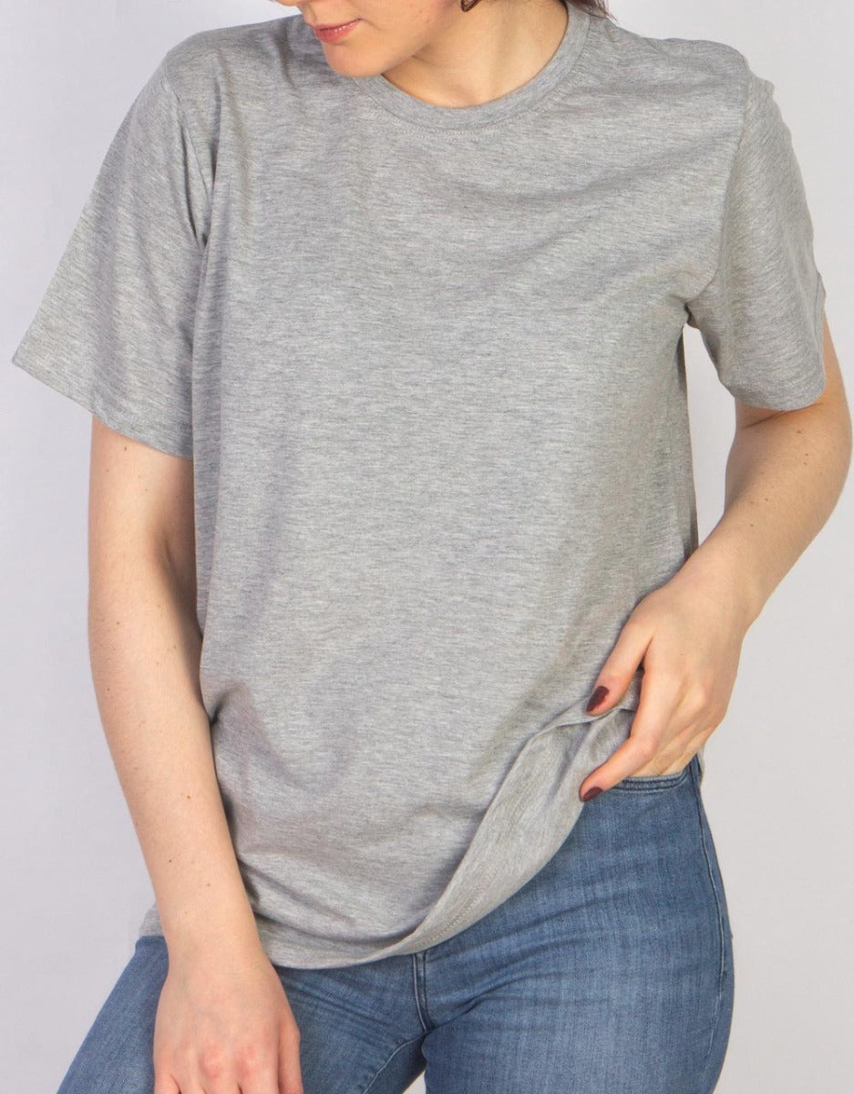Basic T-shirt Gri Renk 1.Kalite - istecanta.com