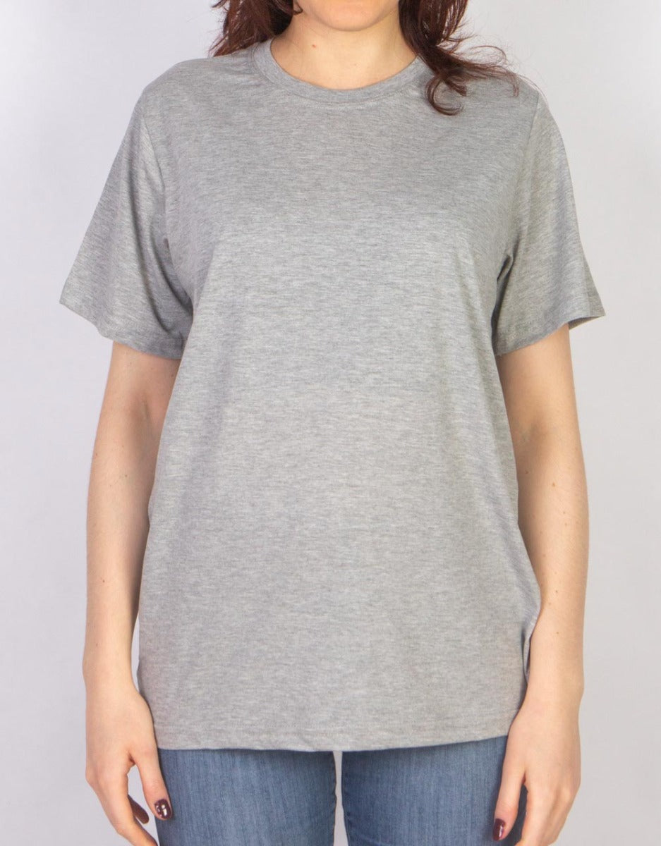 Basic T-shirt Gri Renk 1.Kalite - istecanta.com