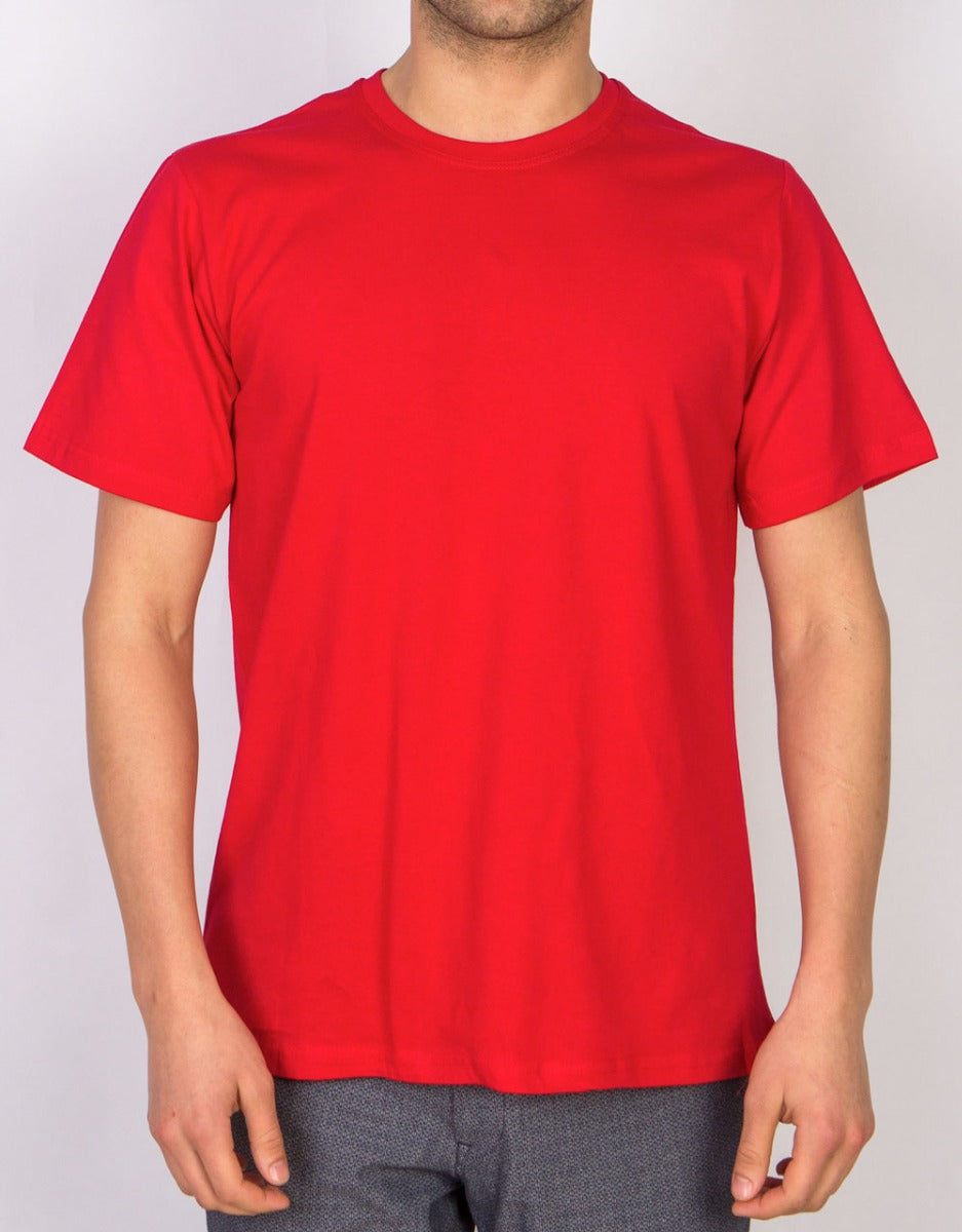 Basic T-shirt Kırmızı Renk 1.Kalite - istecanta.com