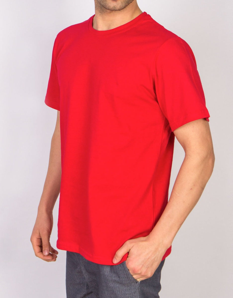Basic T-shirt Kırmızı Renk 1.Kalite - istecanta.com