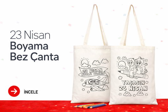 23 Nisan Boyama  -  Bez Çantaları