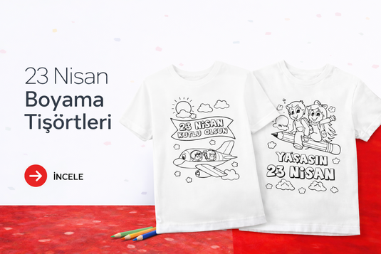 23 Nisan Boyama Çocuk Tişörtleri