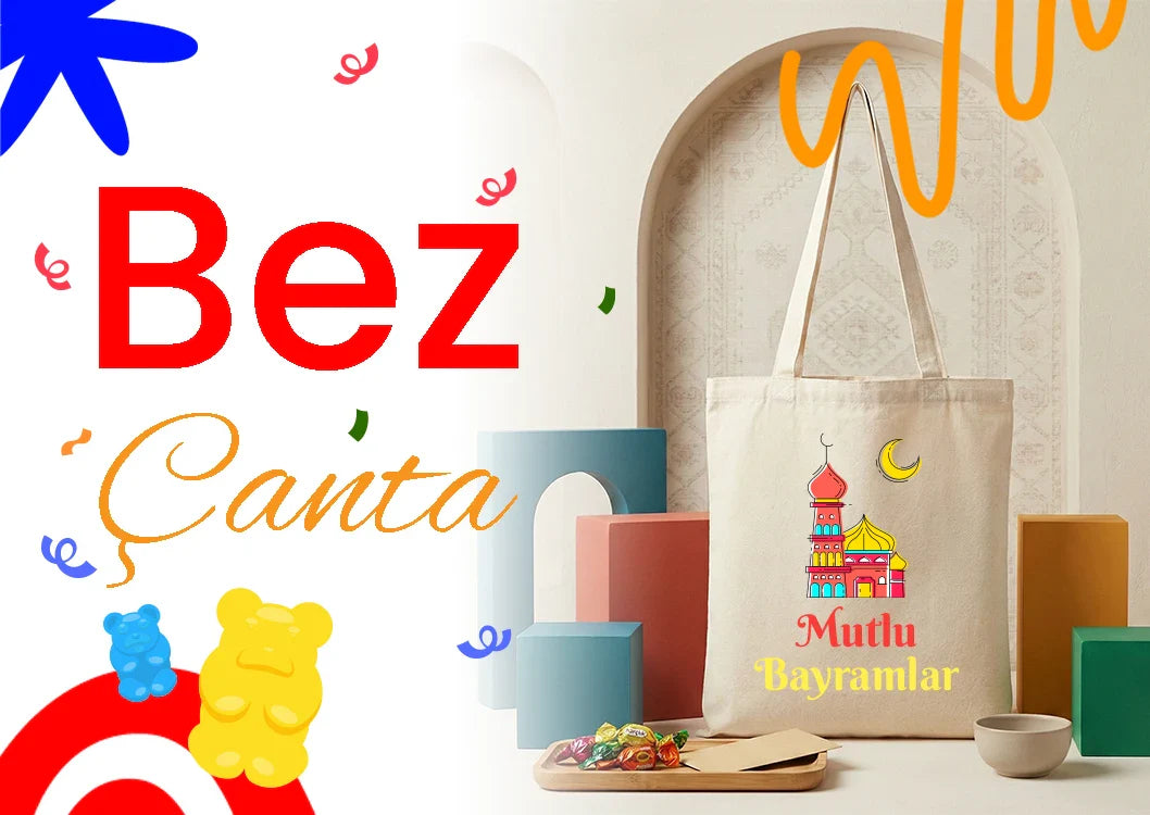 Ramazan Bayramı Logo Baskılı Bez Çantalar - istecanta.com