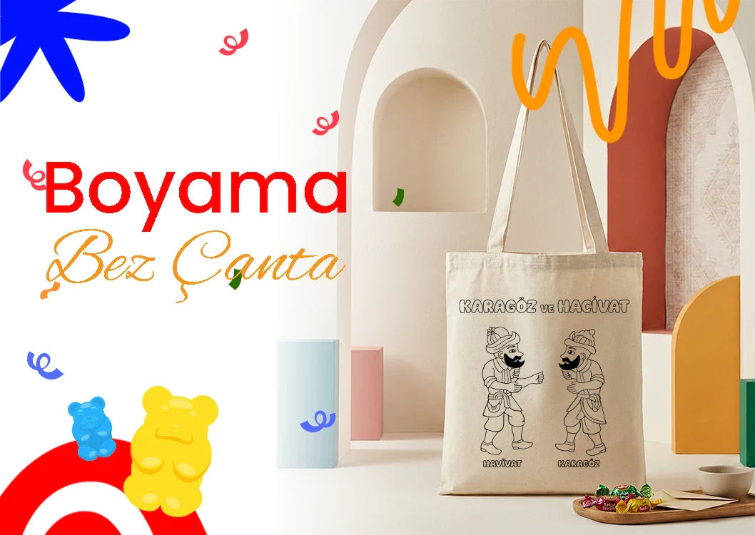 Ramazan Bayramı Boyama - Bez Çanta - istecanta.com
