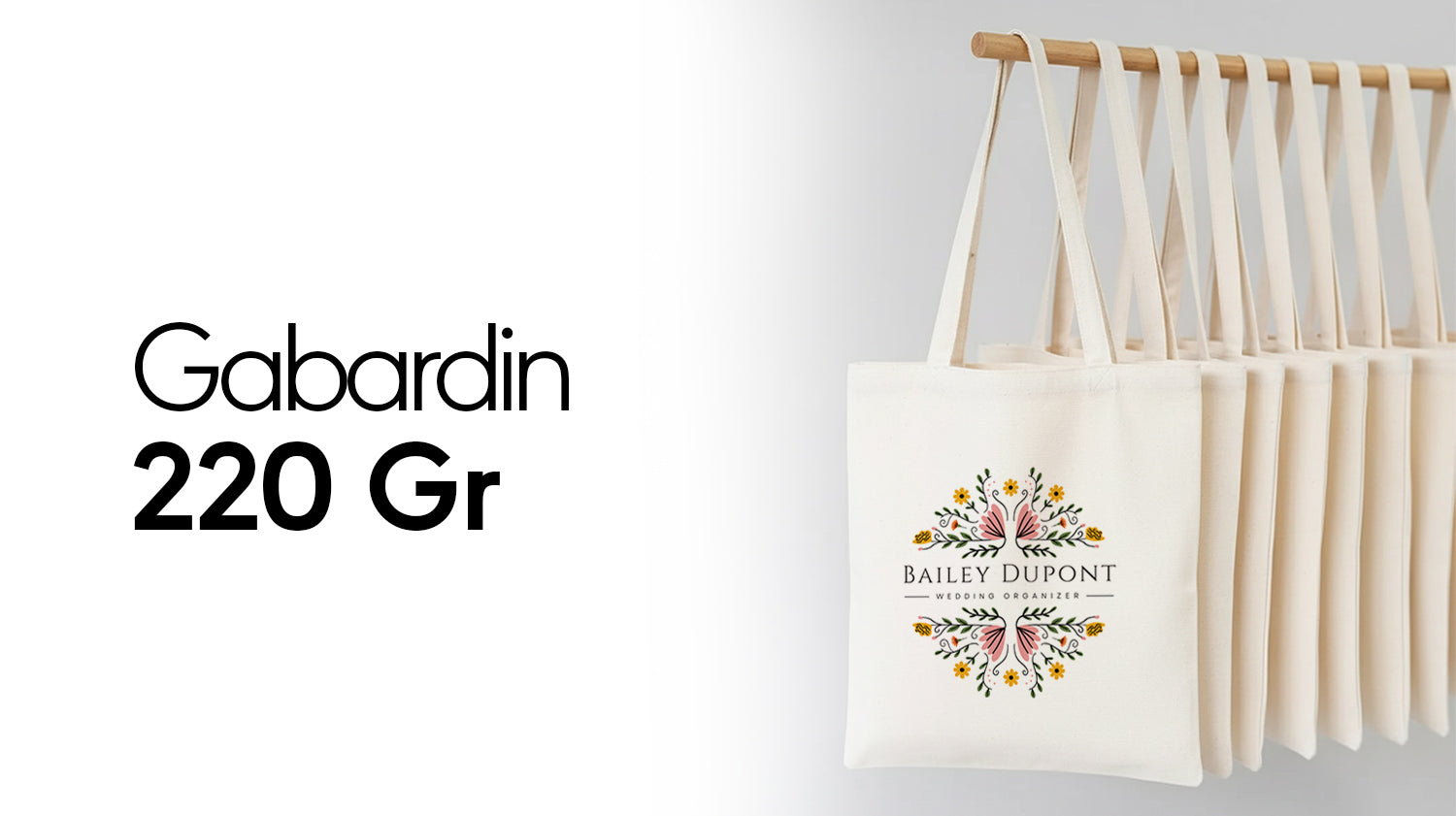 Baskılı Gabardin Çanta 220gr