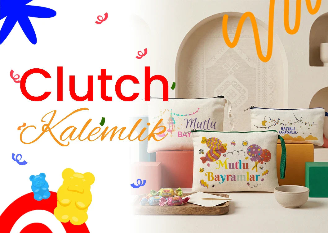 Ramazan Bayramı Clutch ve Kalemlik - istecanta.com
