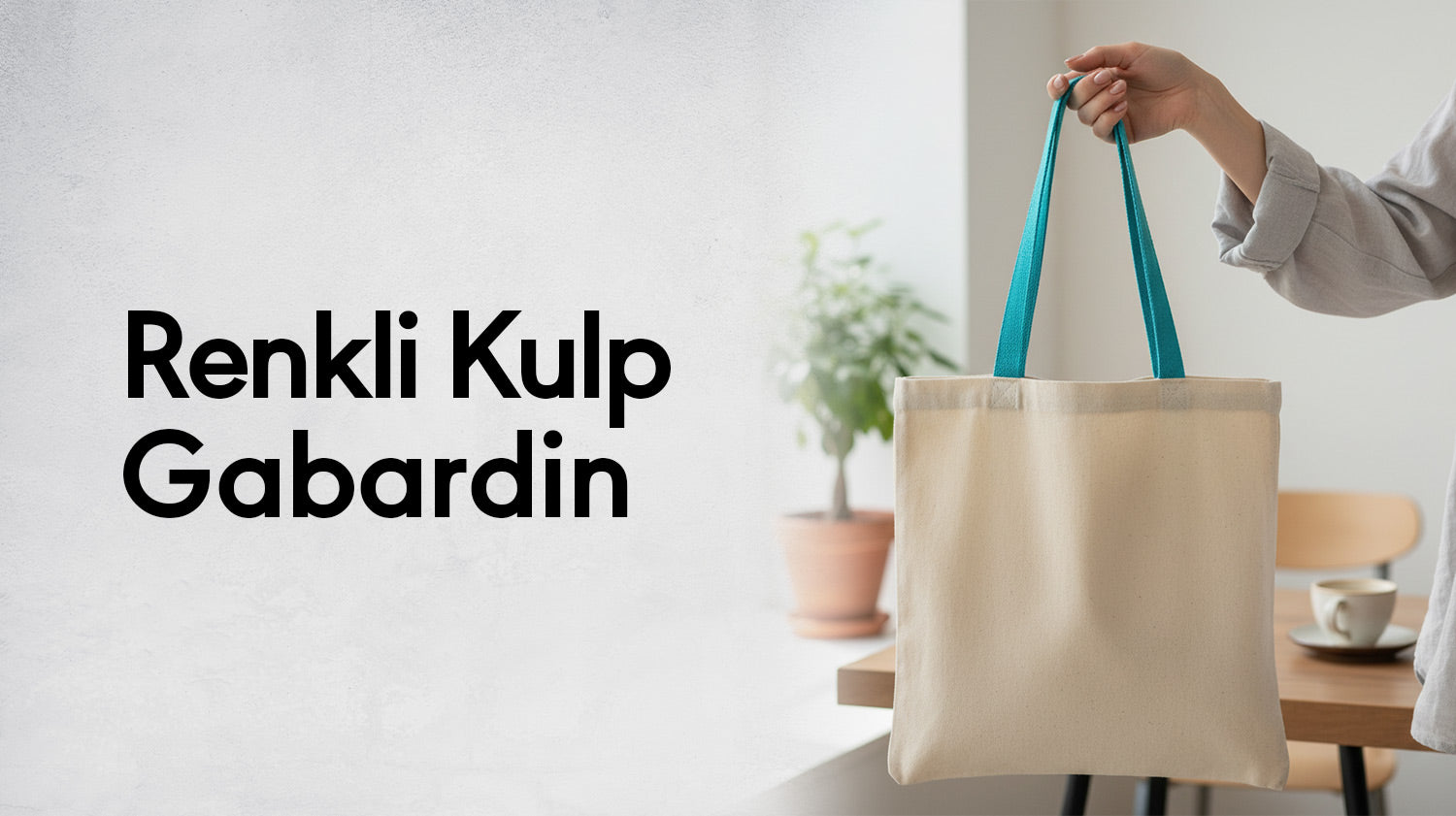 Renkli Kulp Gabardin Çanta