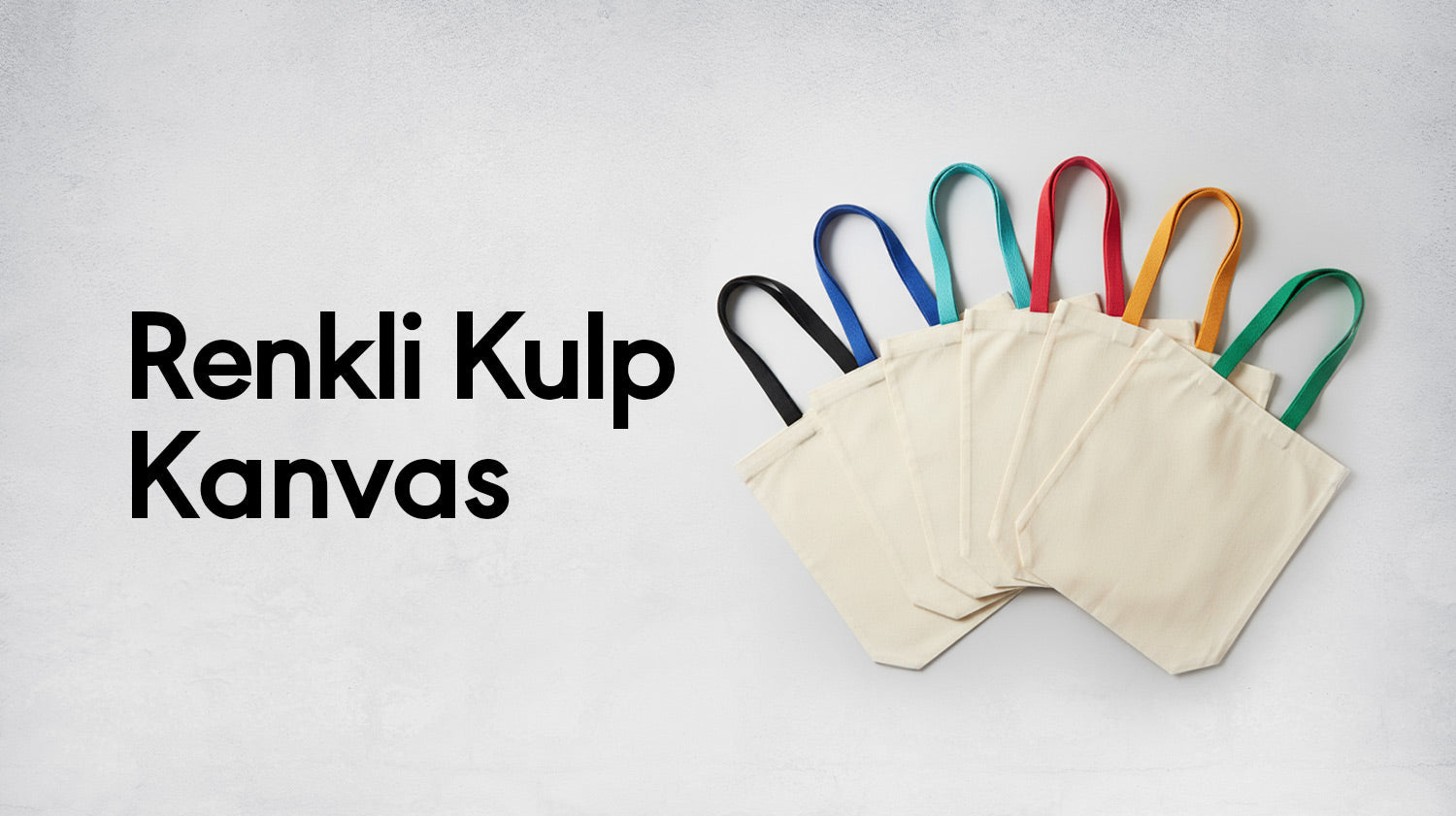 Renkli Kulp Kanvas Çanta