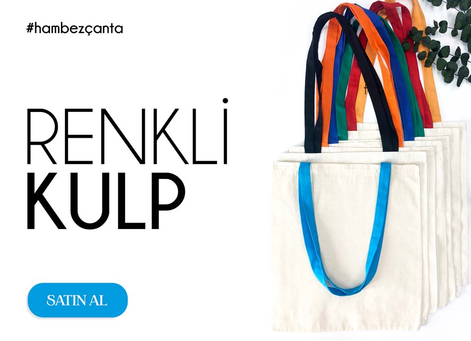 Renkli Kulp Ham Bez Çanta - istecanta.com