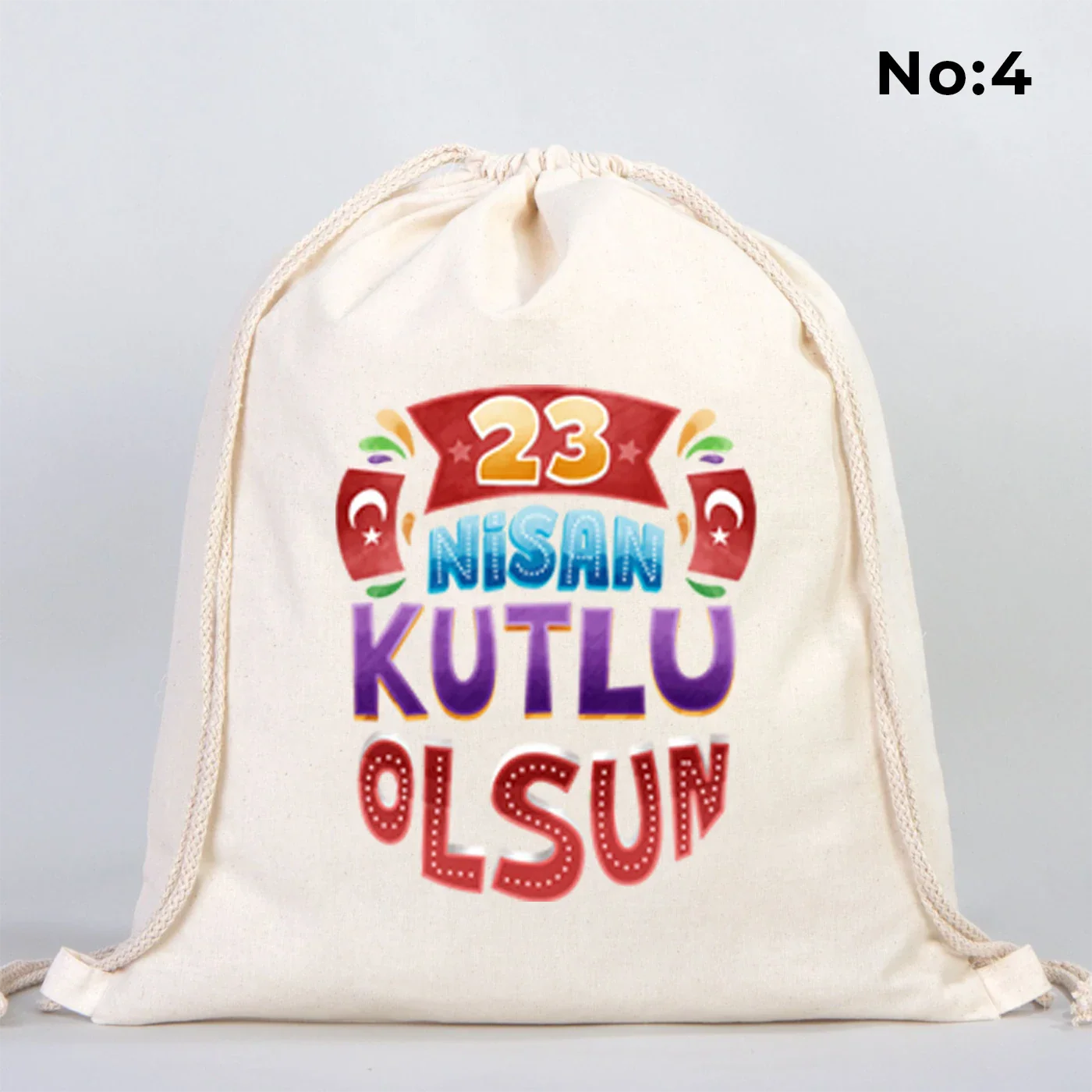 40x50 cm Ham Bez Büzgülü Sırt Çantası - 23 Nisan Hediye - kullanım örneği