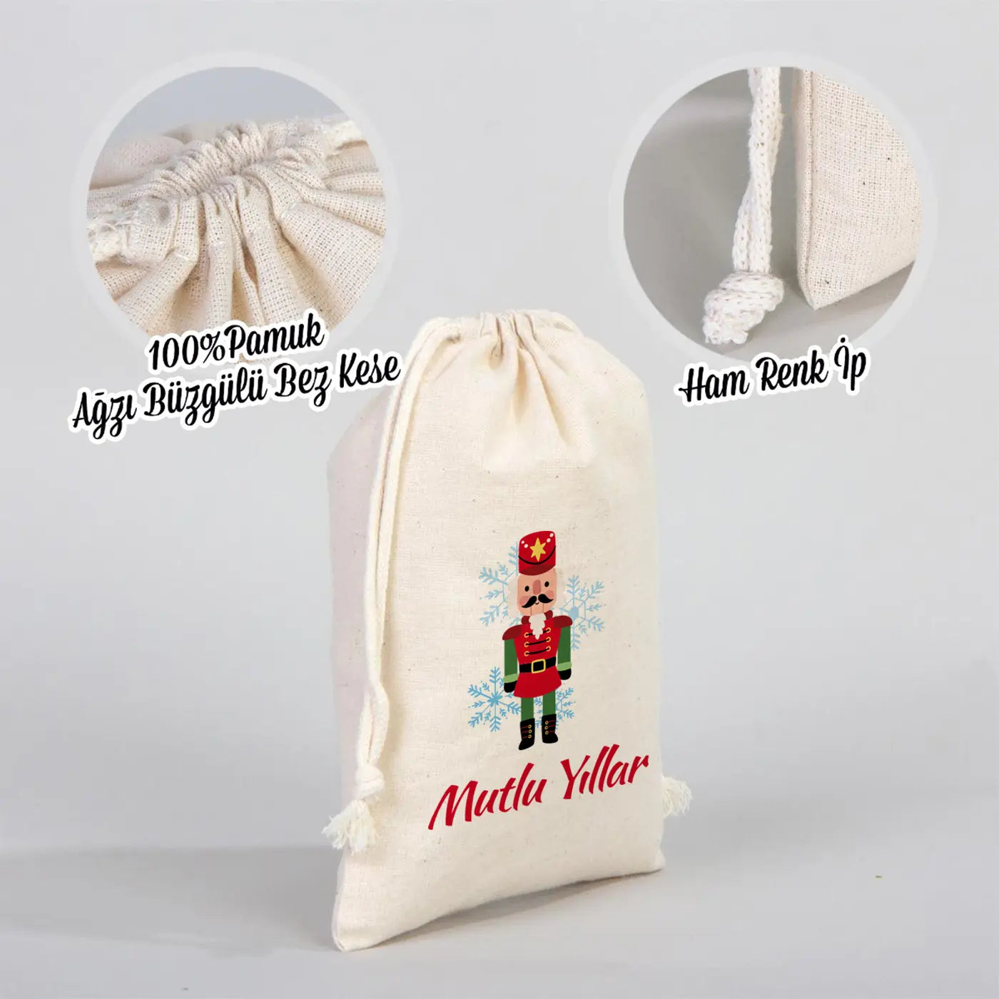 Yılbaşı Özel Bez Kese 15,5 x 20 cm (Özelleştirebilir) - 326