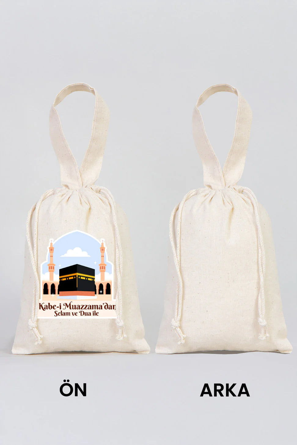 15x20 cm Kabe-i Muazzama’dan Selam ve Dua ile | Hac ve Umre Hediyelik Bez Kes... - kullanım örneği
