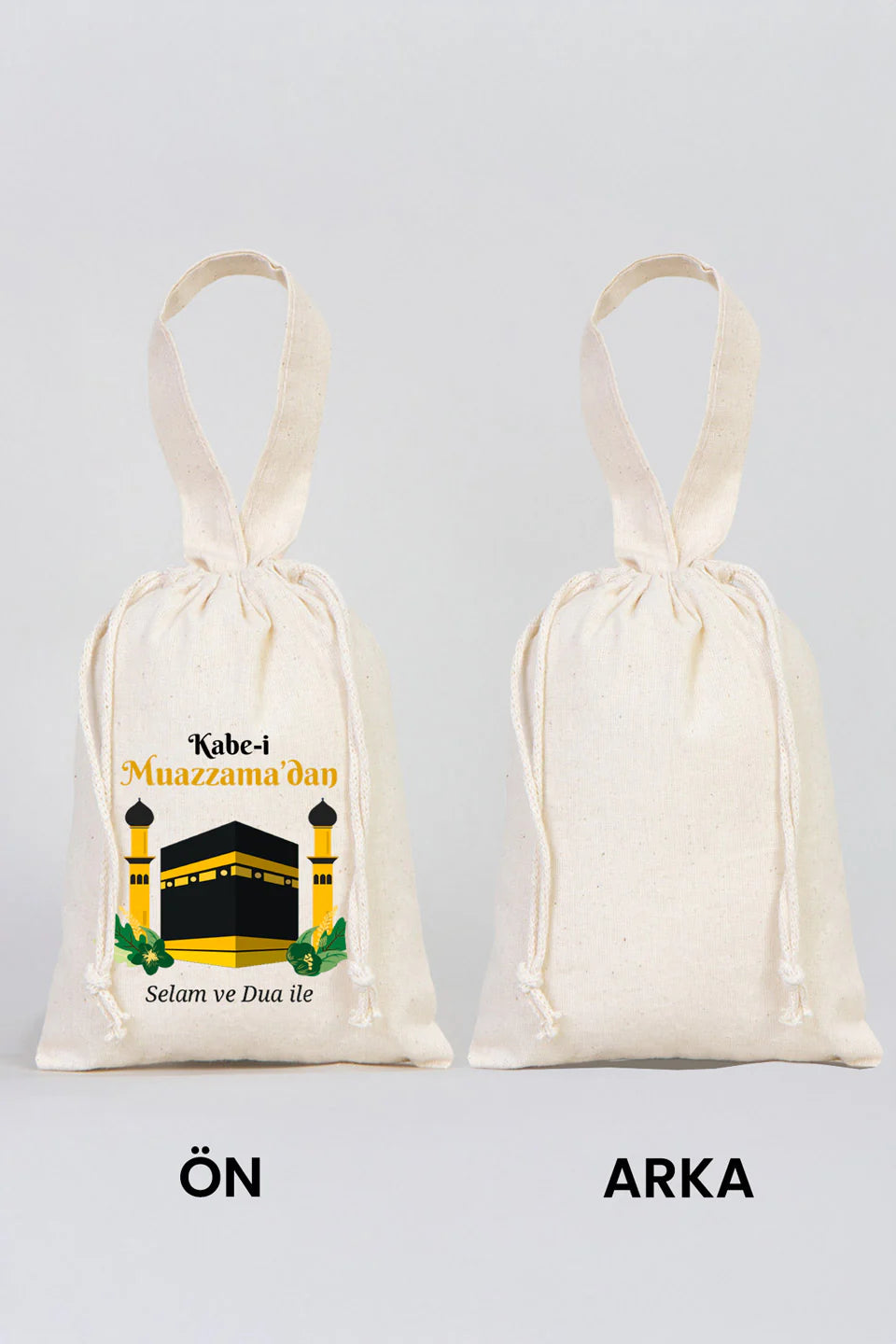 15x20 cm Kabe-i Muazzama’dan Selam ve Dua ile | Hac ve Umre Hediyelik Bez Kes... - kullanım örneği