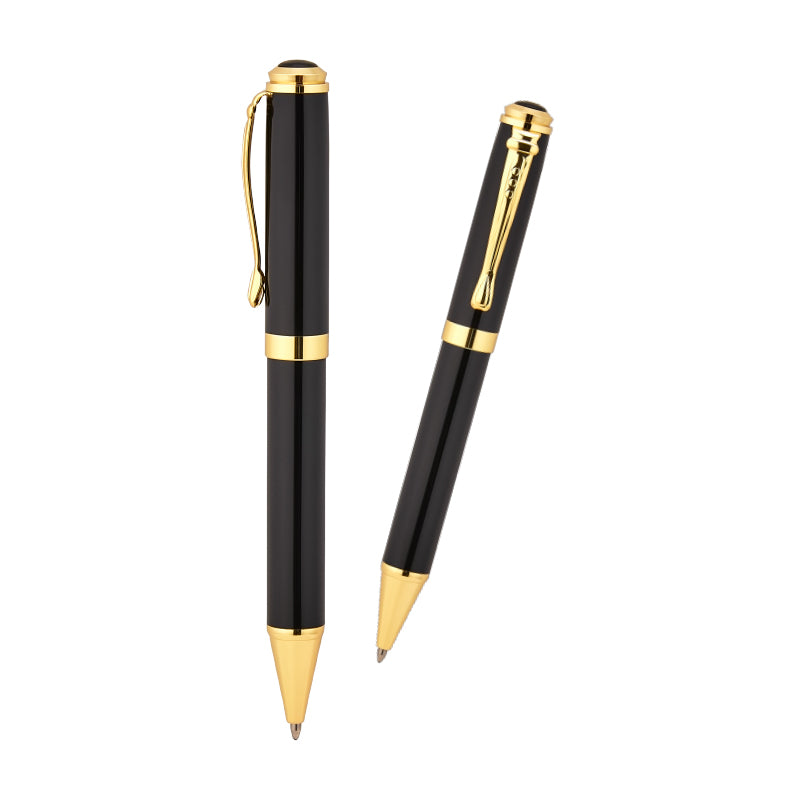 Siyah Altın Detaylı Premium Metal Tükenmez Kalem 1109-T