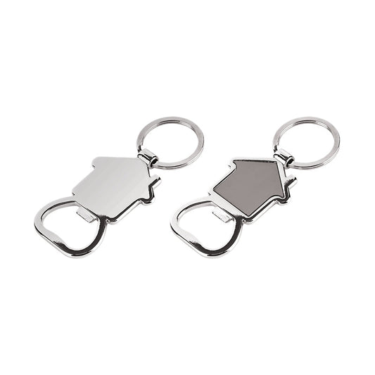 Krom Tek Taraflı Metal Anahtarlık — 6604