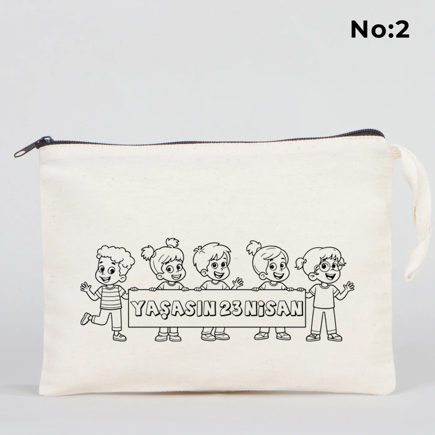 Boyanabilir 25x18 cm Clutch Astarsız Çanta - 23 Nisan Hediyelik - detay görünüm
