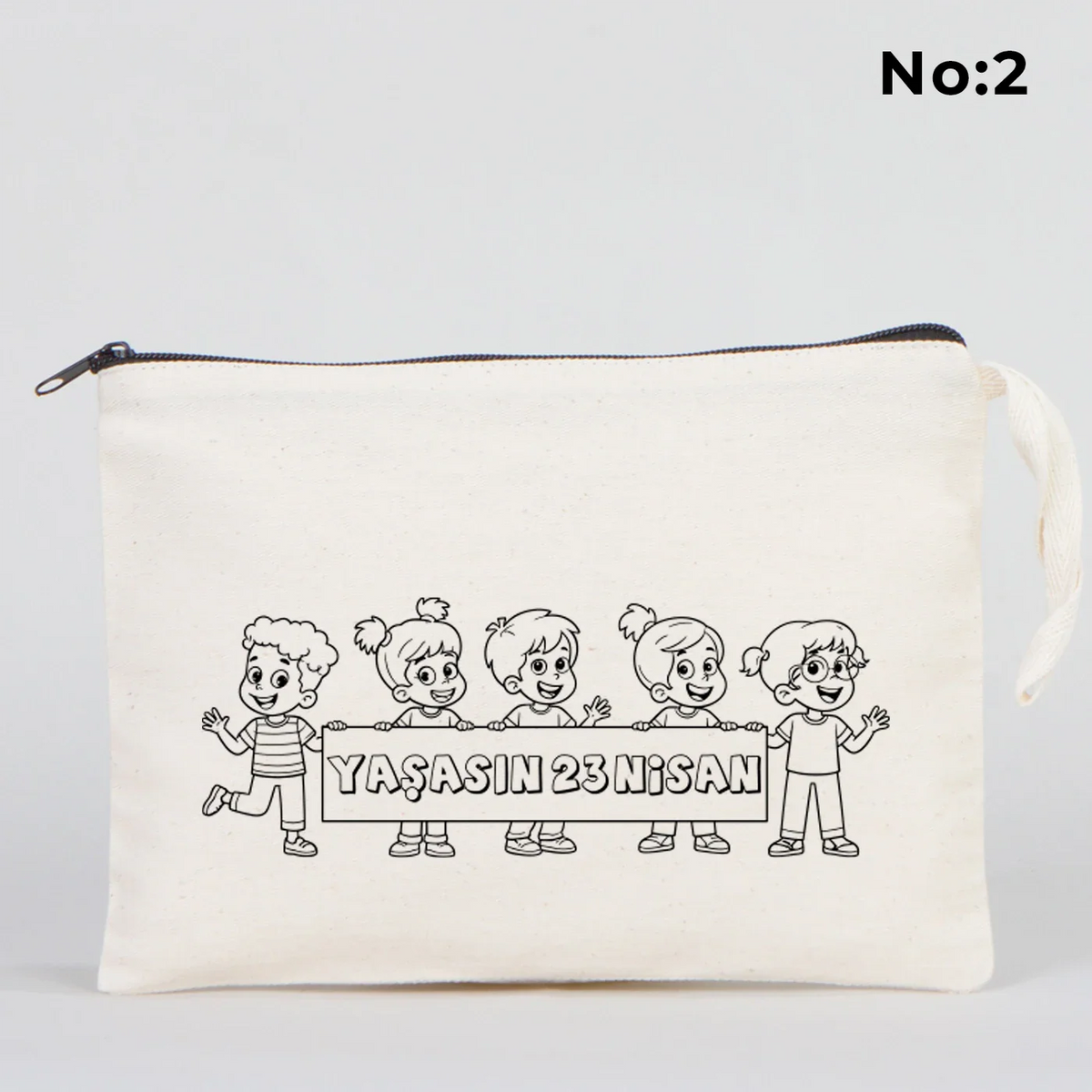 Boyanabilir 25x18 cm Clutch Astarsız Çanta - 23 Nisan Hediyelik - detay görünüm